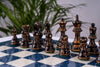 'Royal Blue' Chess Set <br>Crafted in Sycamore