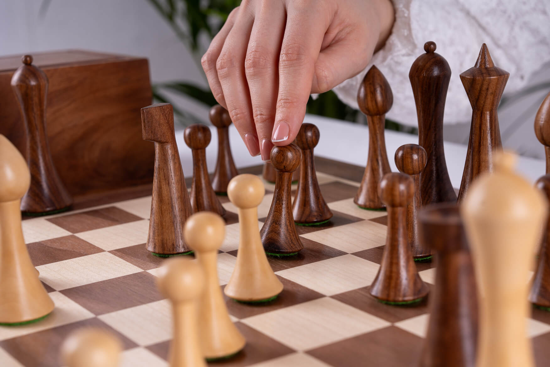 'Odyssey' Chess Set <br>Crafted in Walnut Wood