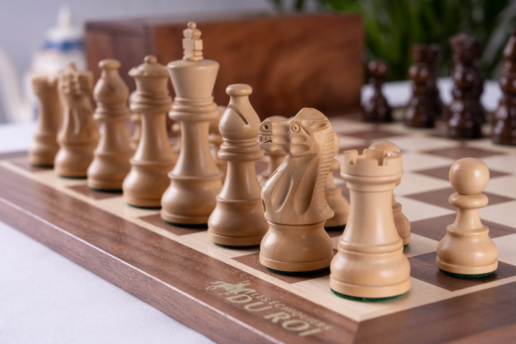 'Elite' Chess Set <br>Crafted in Walnut and Maple