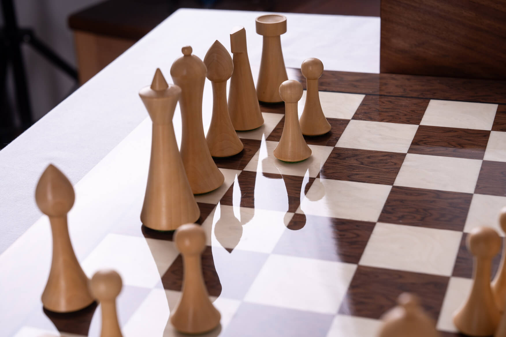 'Terre de Sienne' Chess Set <br>Crafted in Ashwood