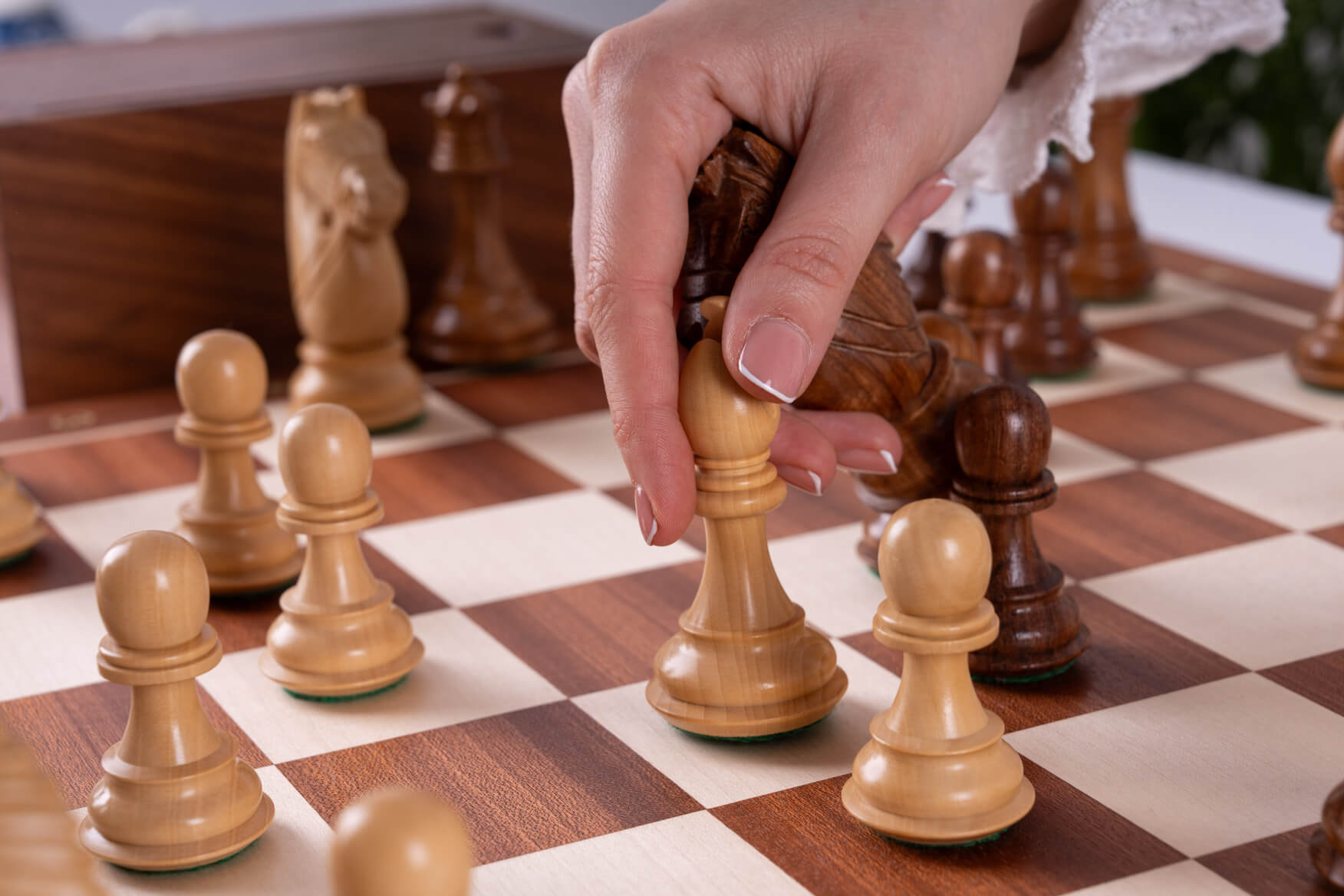 'Prowess' Chess Set <br>Crafted in Mahogany Wood