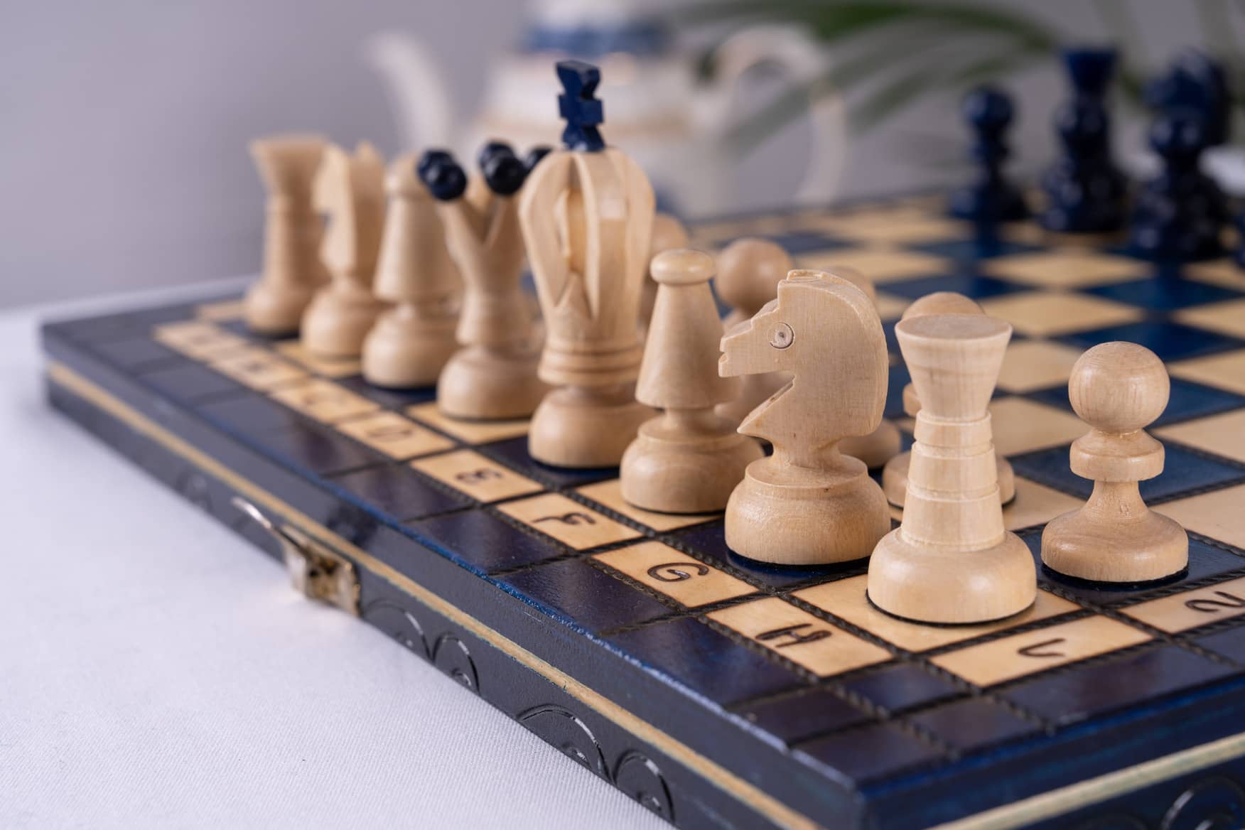 'Blueberry' Chess Set <br>in Hornbeam Wood