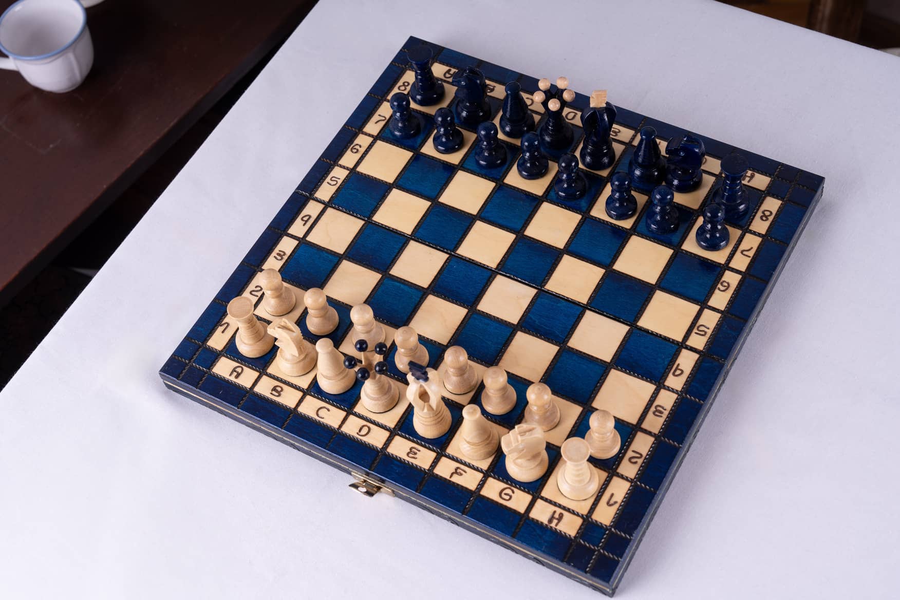 'Blueberry' Chess Set <br>in Hornbeam Wood