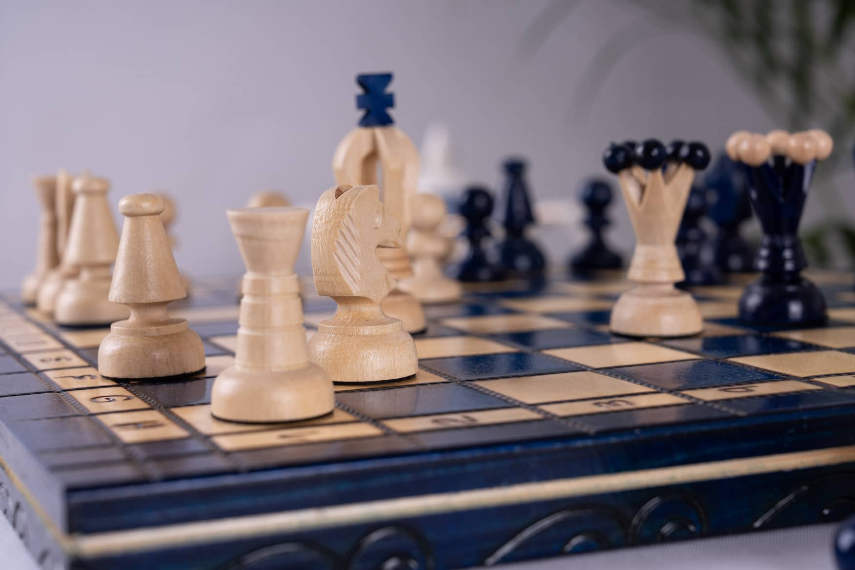 'Blueberry' Chess Set <br>in Hornbeam Wood