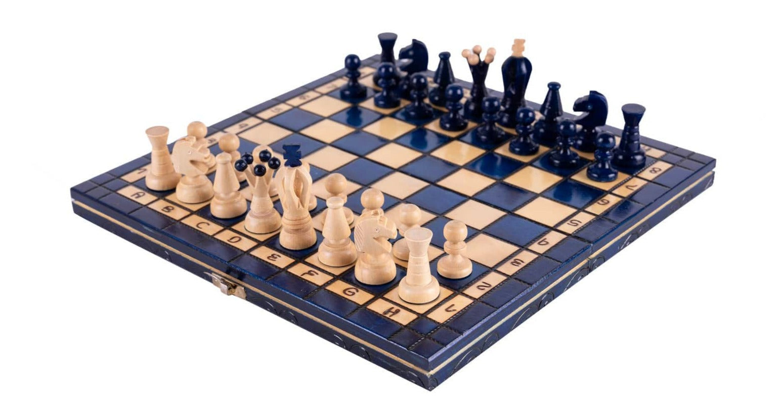 'Blueberry' Chess Set <br>in Hornbeam Wood