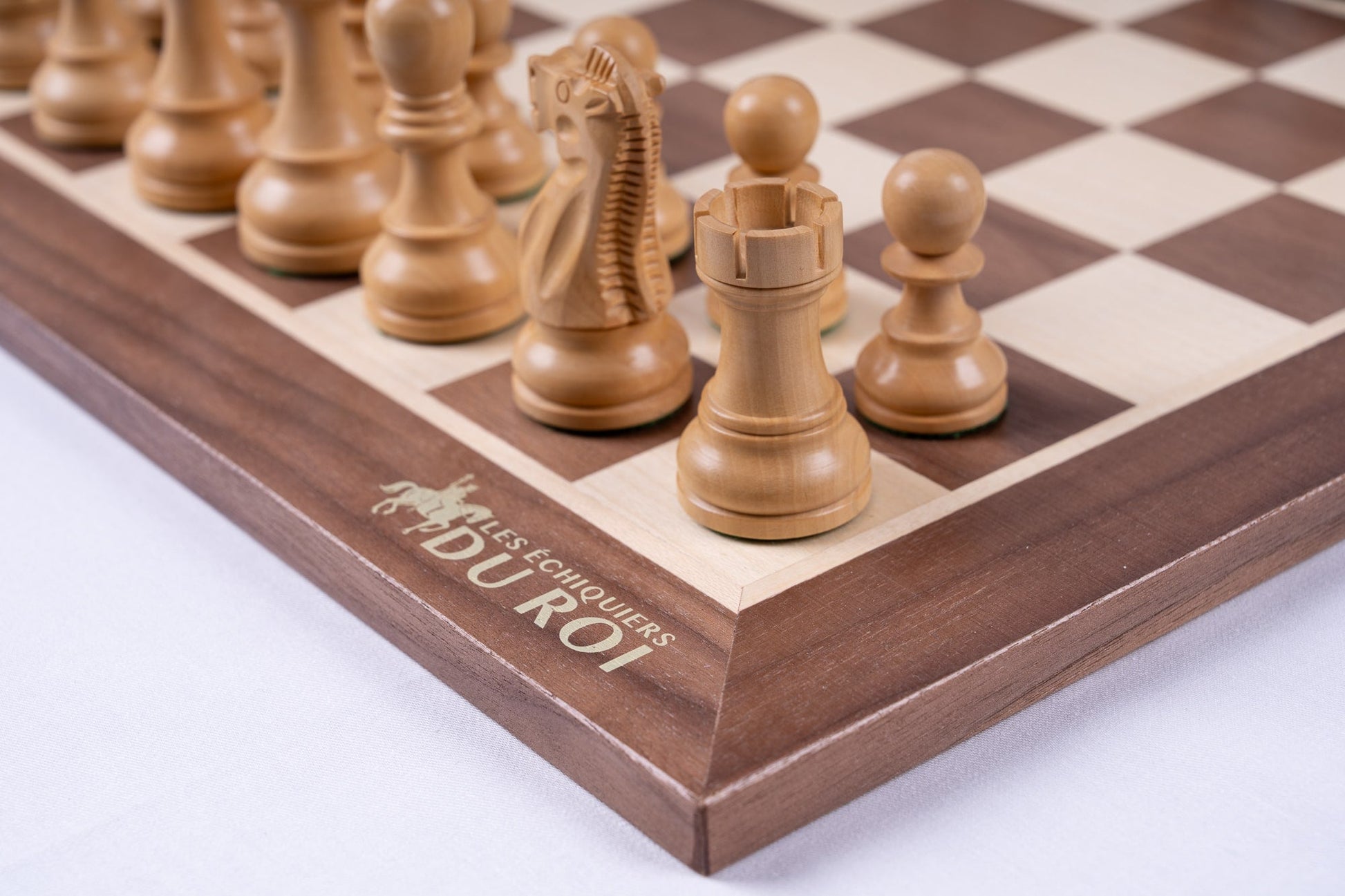 'Bayard' Chess Set <br>Crafted in Walnut and Maple Wood