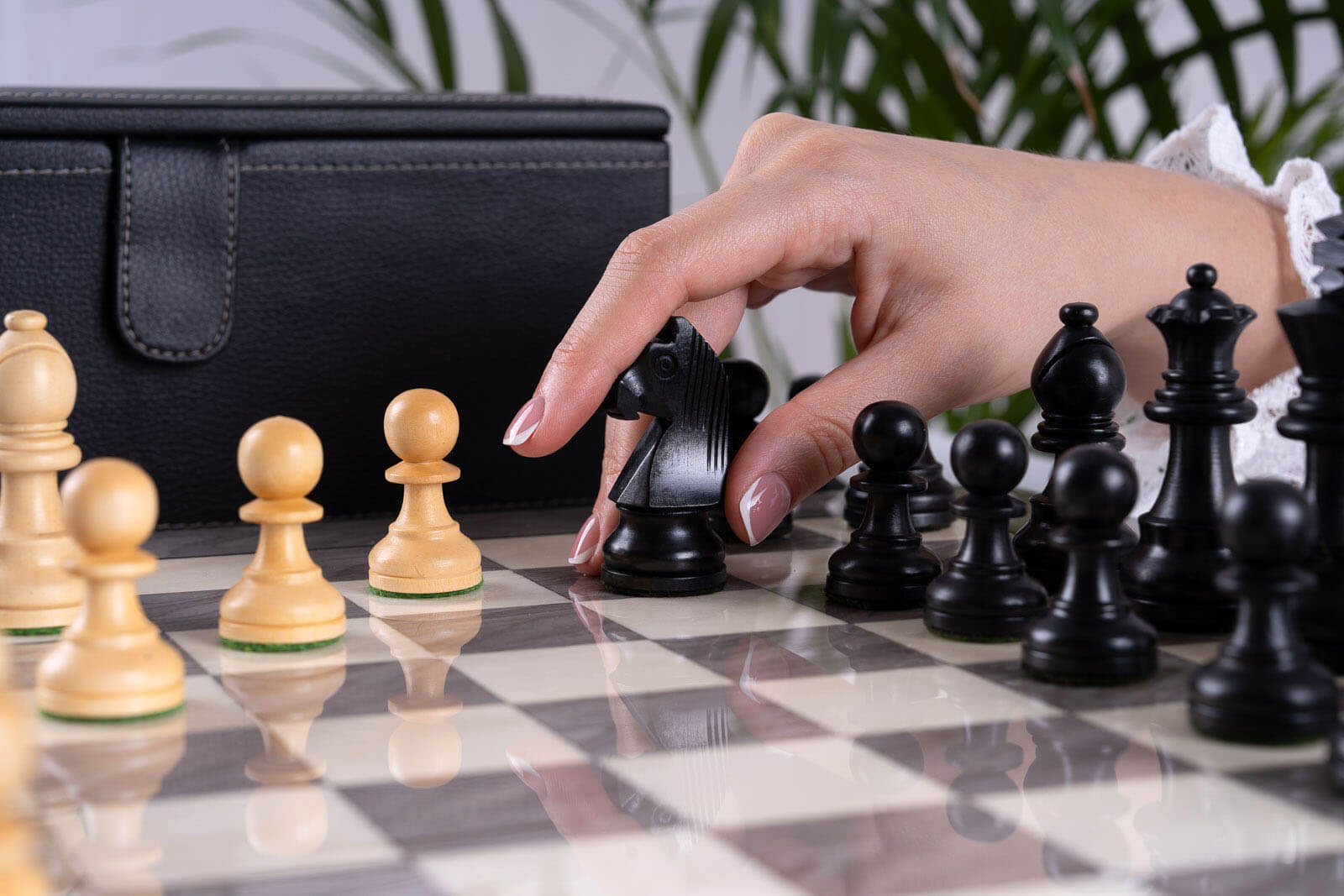 Pearl Chess Set <br>in Ash and Boxwood