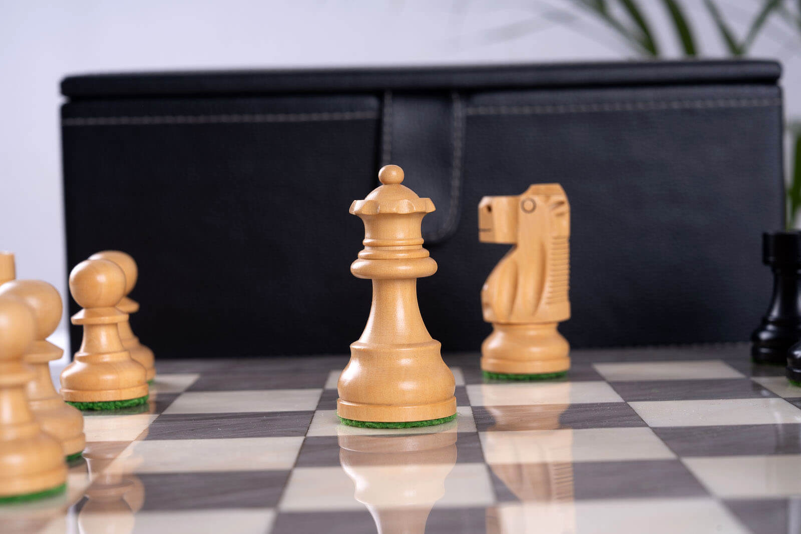 Graphite Chess Set <br>in Ash and Boxwood