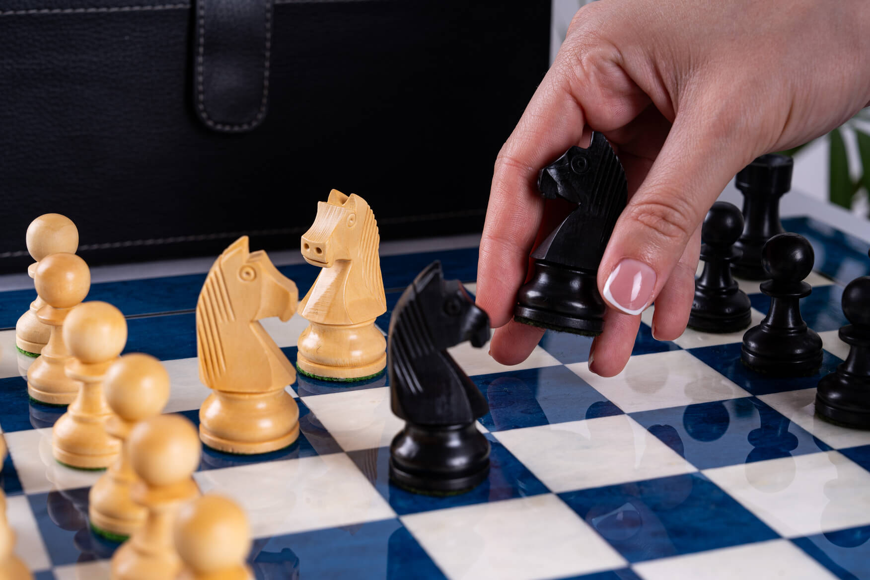 Sapphire Chess Set <br>in Ash and Boxwood