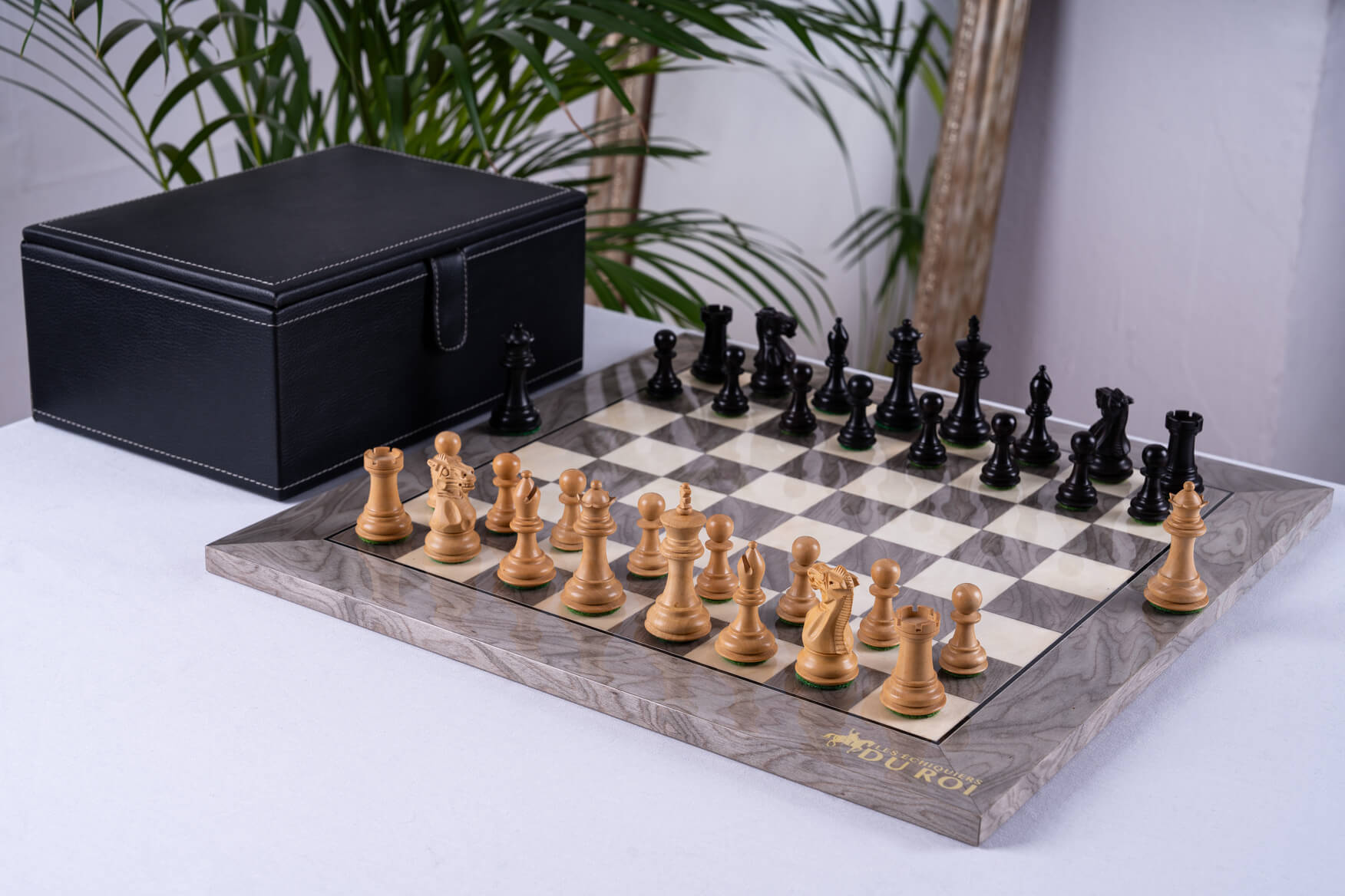 Emblem Chess Set <br>in Ash and Boxwood