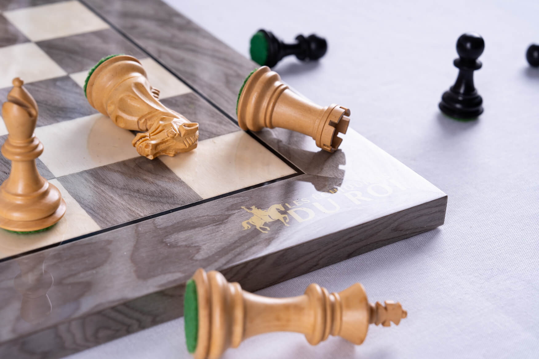 Emblem Chess Set <br>in Ash and Boxwood