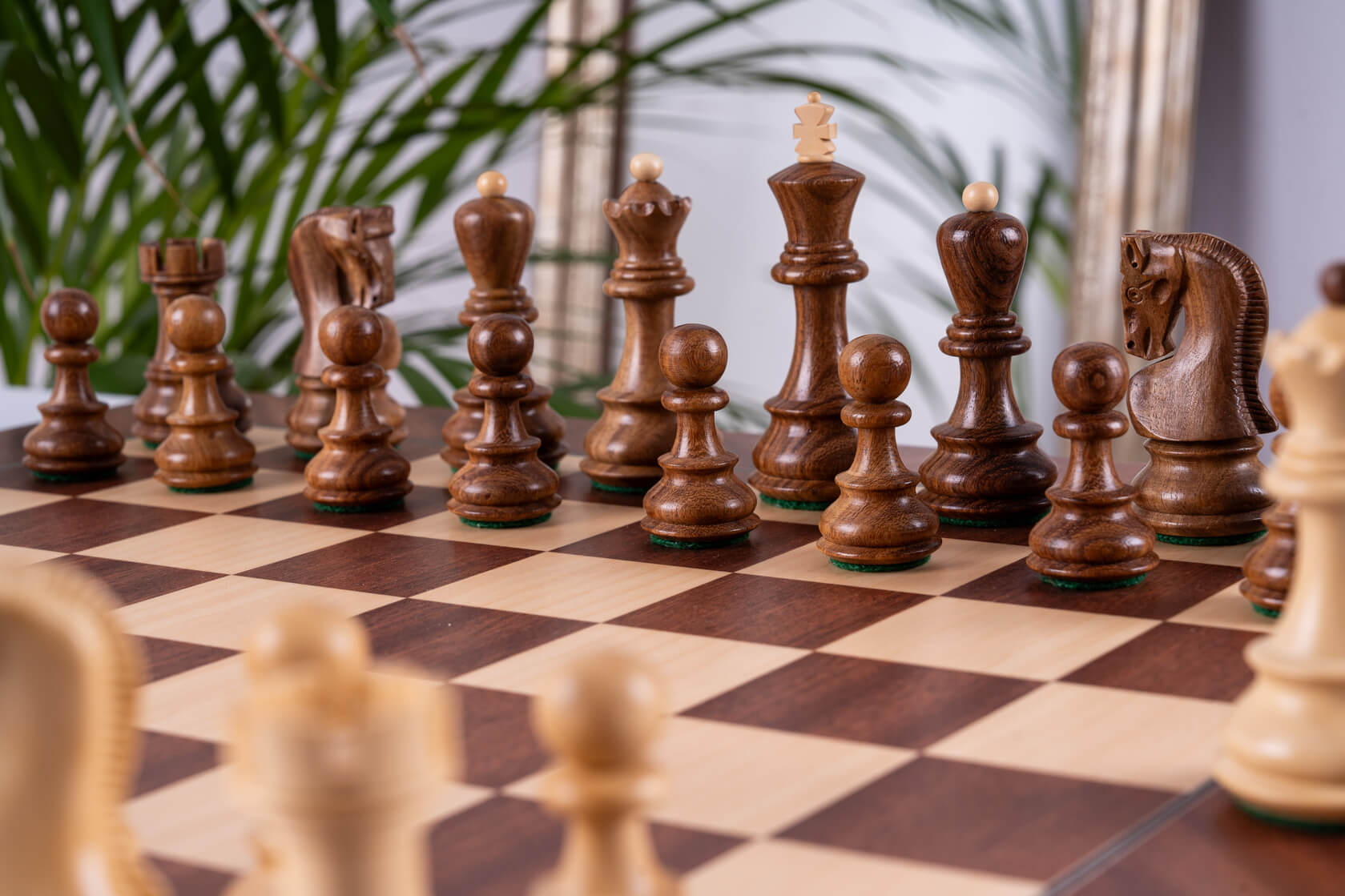 Triumph Chess Set <br>in Mahogany Wood