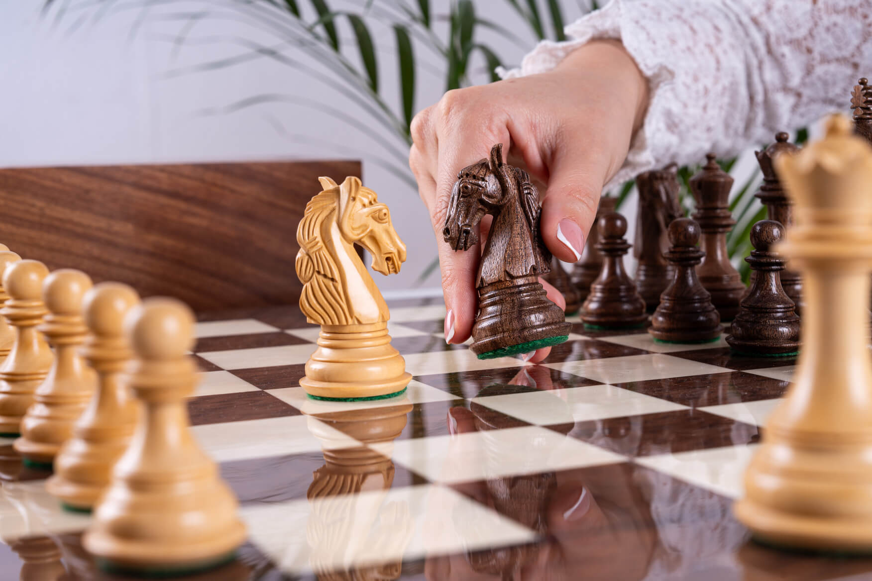 Audacity Chess Set <br>in Ash and Boxwood