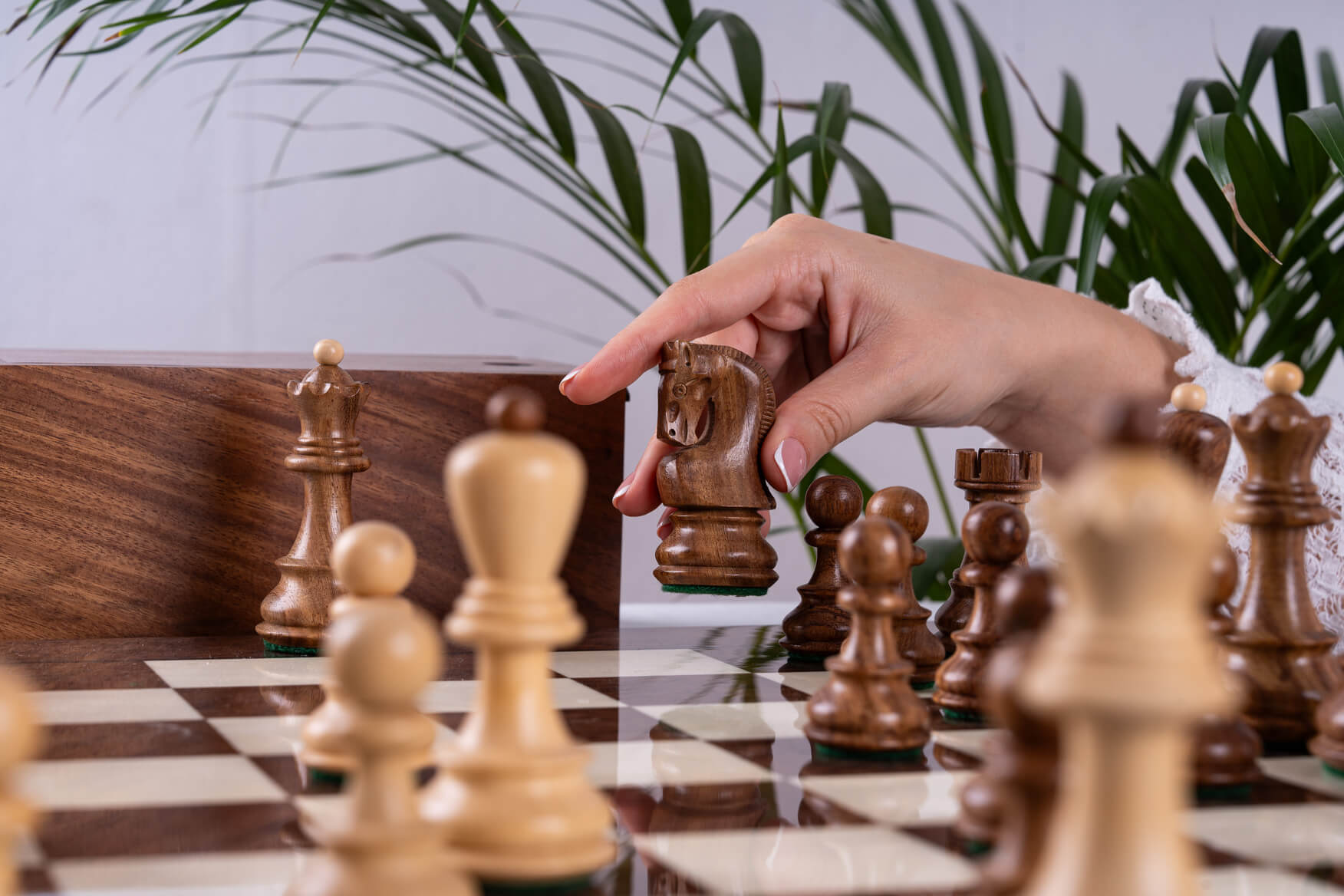 Suzerain Chess Set <br>in Ash and Boxwood