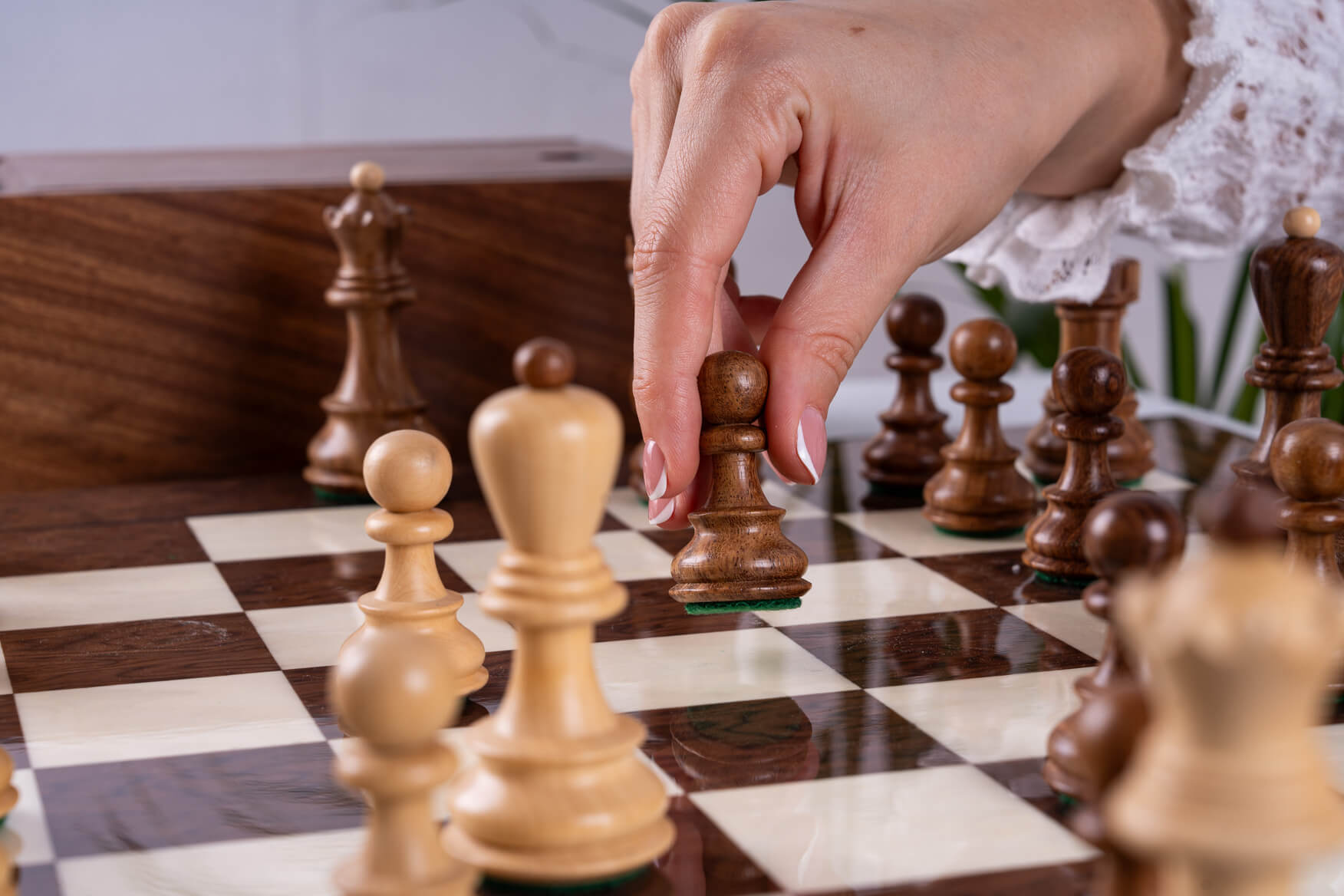 Suzerain Chess Set <br>in Ash and Boxwood