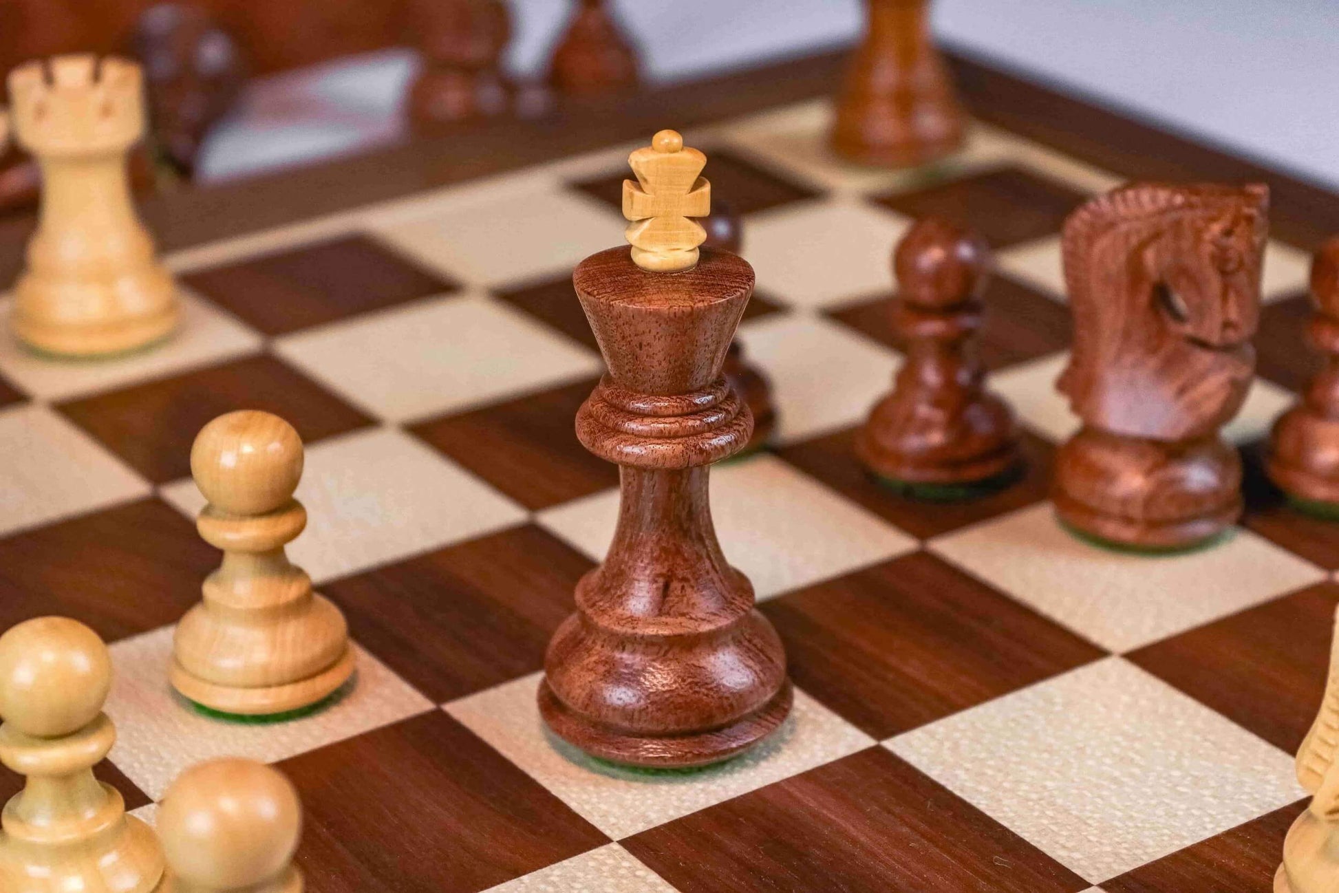 'Distinction' Chess Set <br>Crafted in Maple and Walnut