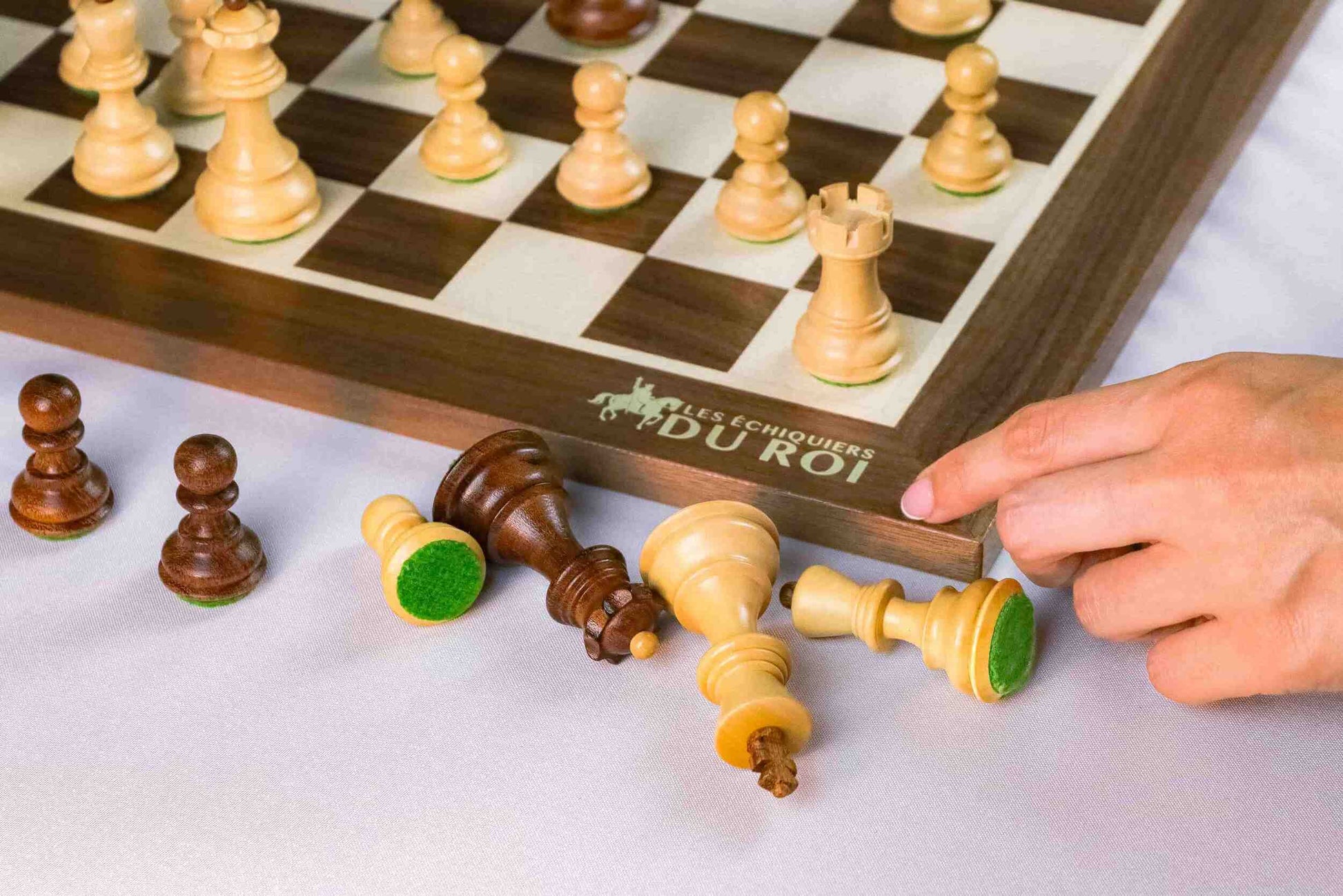 'Distinction' Chess Set <br>Crafted in Maple and Walnut