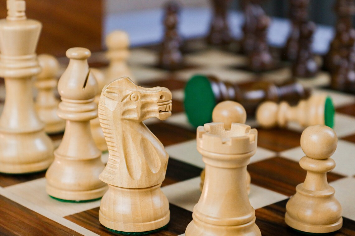 'Louis XIII' Chess Set <br>Crafted in Rosewood