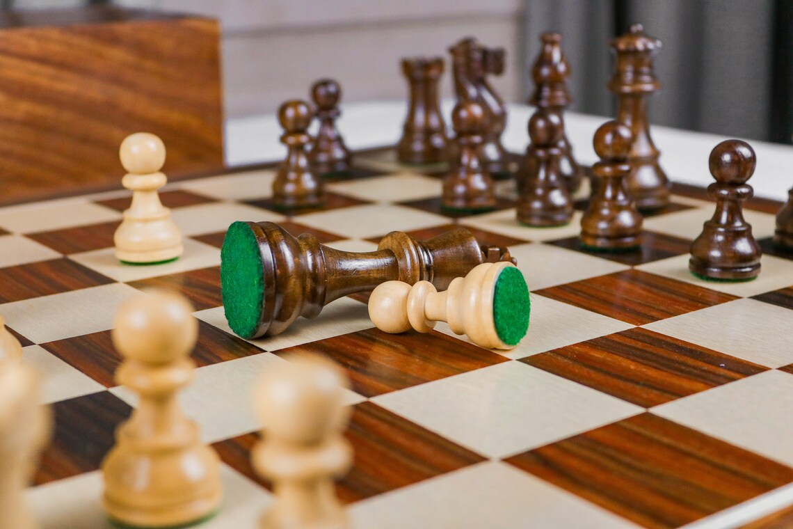 'Louis XIII' Chess Set <br>Crafted in Rosewood