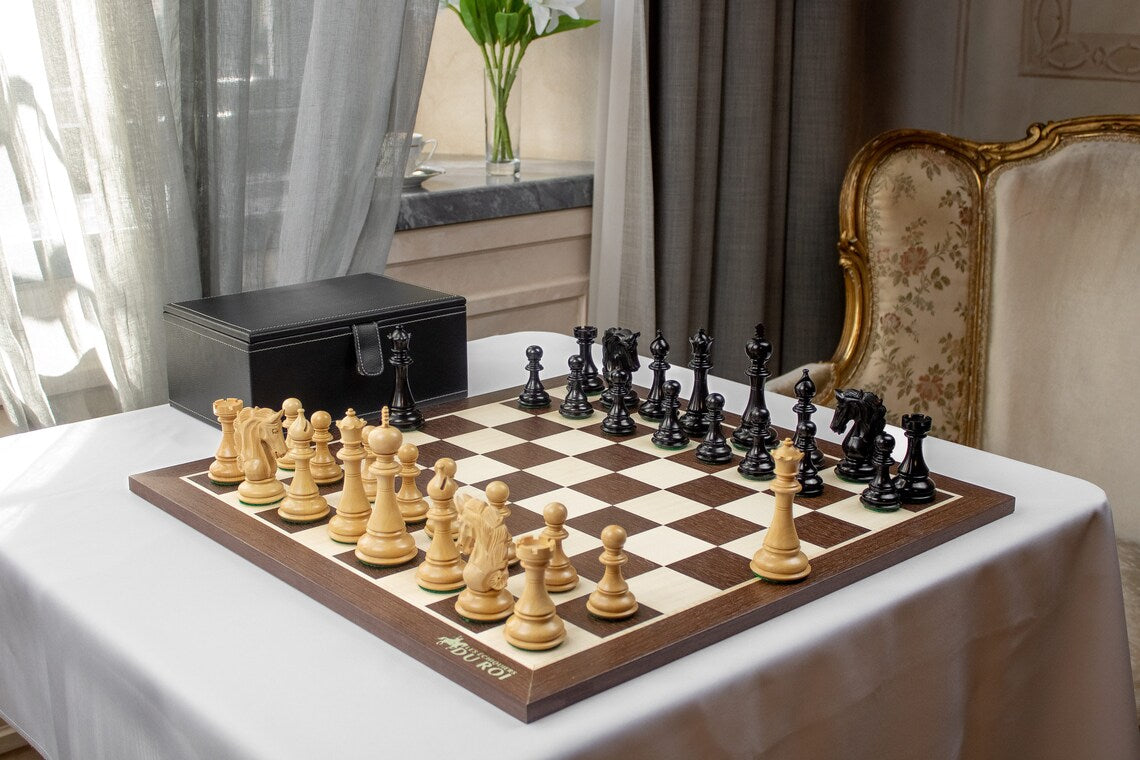 'Deluxe' Chess Set <br>Crafted in Wenge and Ebony