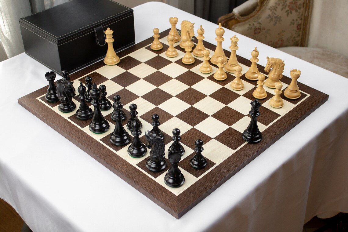 'Deluxe' Chess Set <br>Crafted in Wenge and Ebony