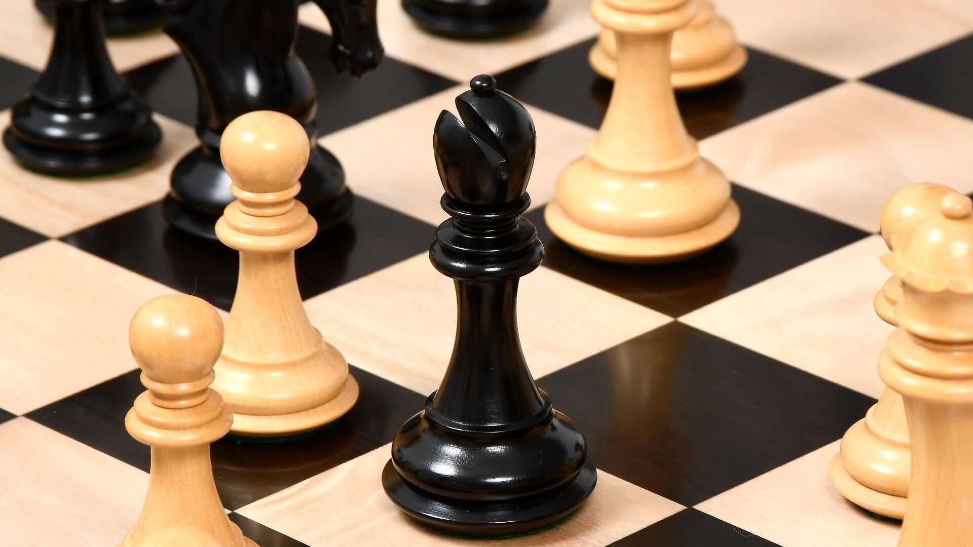 'Opulence' Chess Pieces <br>Crafted in Ebony and Boxwood