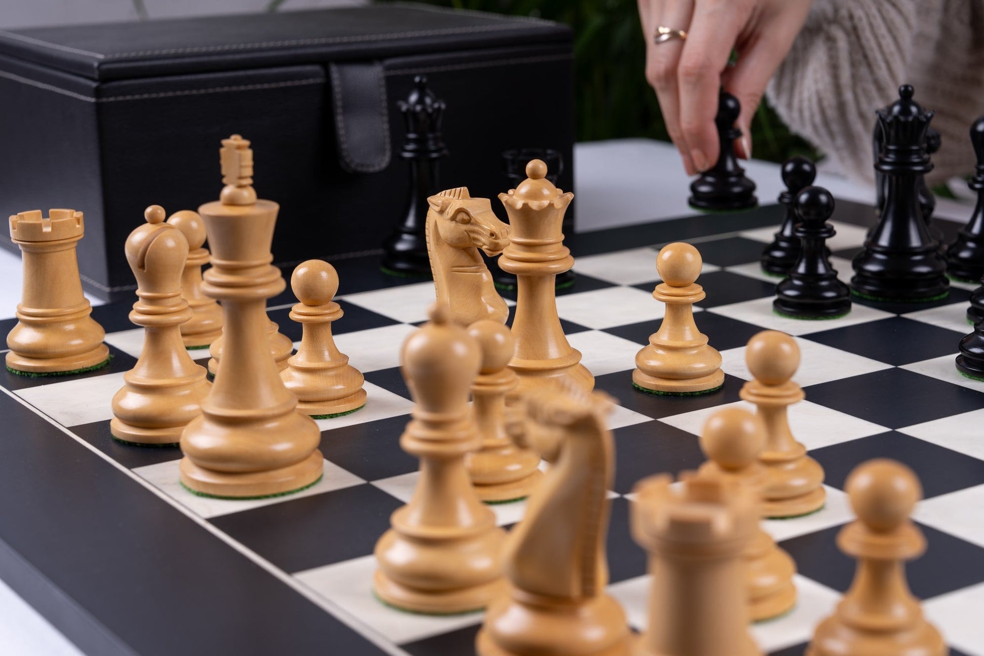 'Bonaparte' Chess Set <br>Crafted in Maple and Ebony