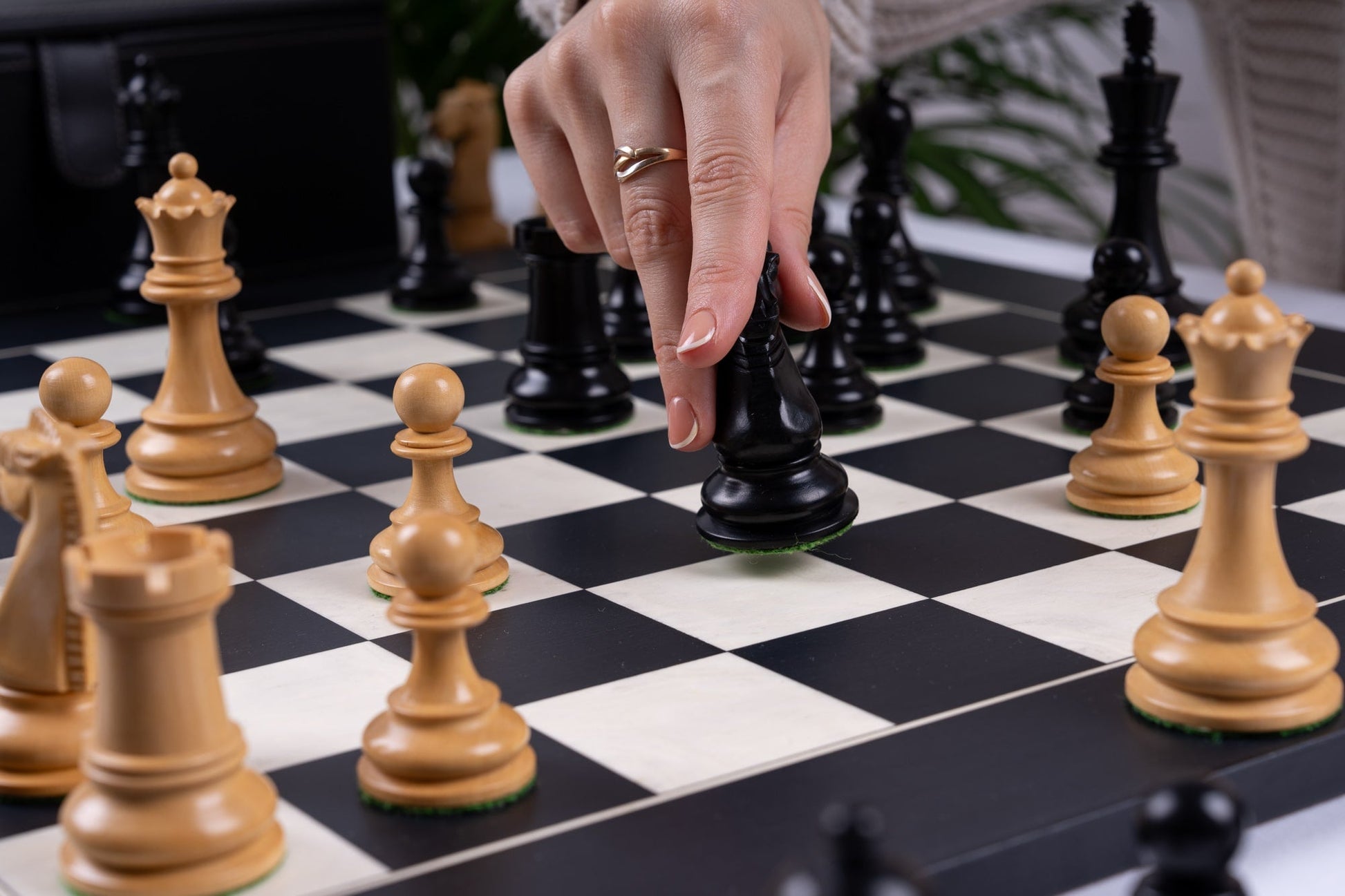 'Bonaparte' Chess Set <br>Crafted in Maple and Ebony