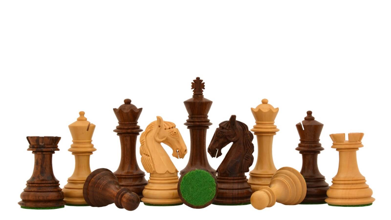 'Sovereign' Chess Pieces <br>Crafted in Acacia and Boxwood