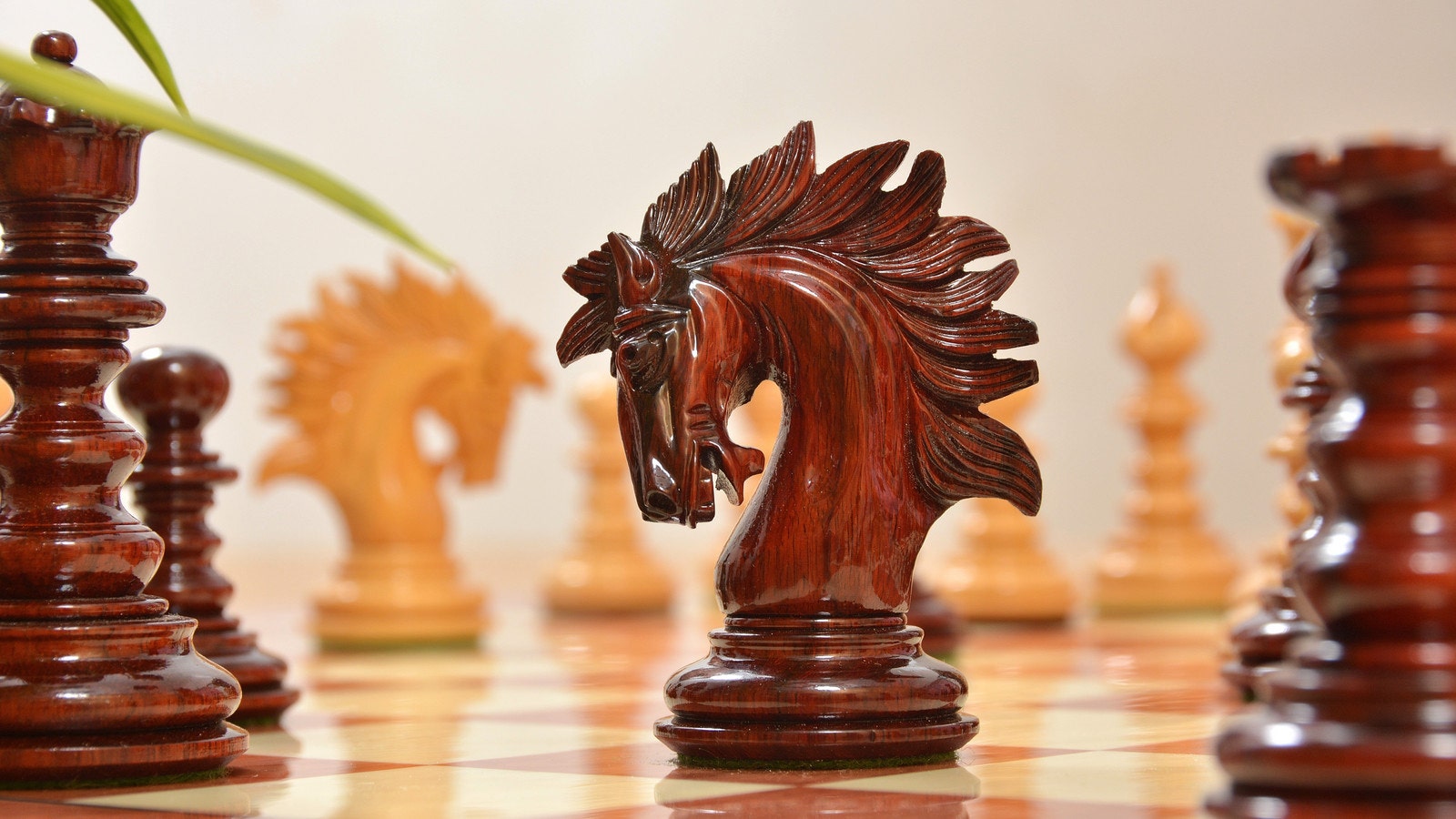 'Excellence' Chess Pieces <br>Crafted in Bud Rosewood