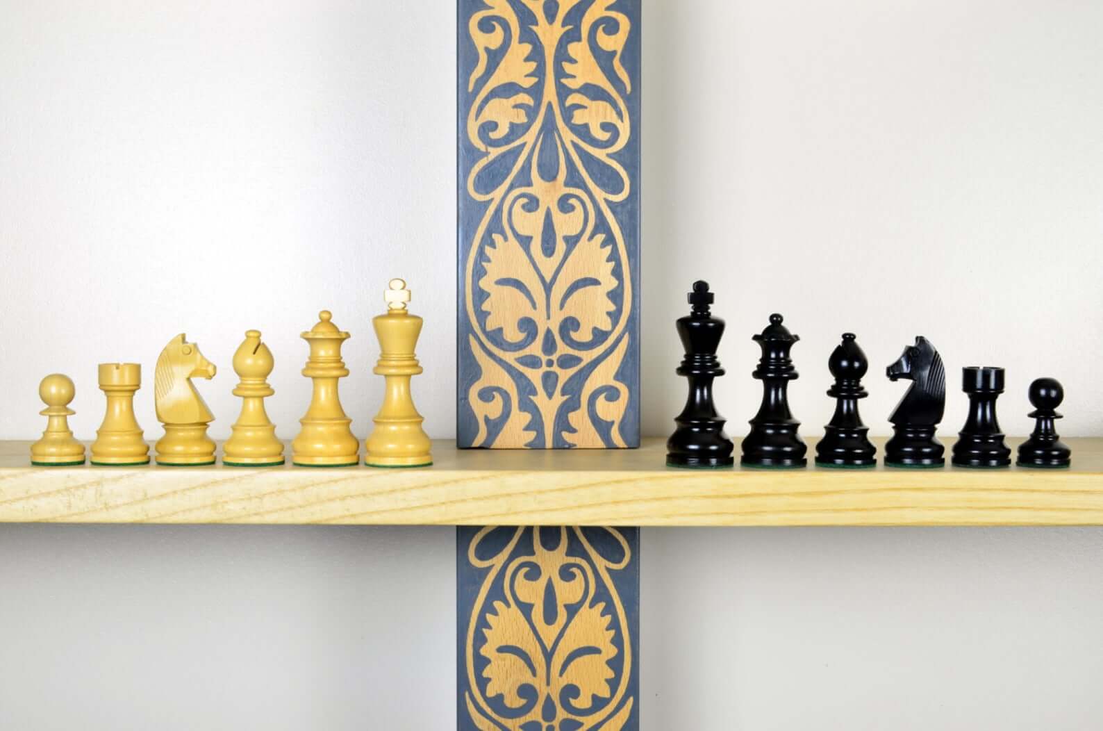 'Timeless Elegance' Chess Pieces <br>Crafted in Ebonized Boxwood