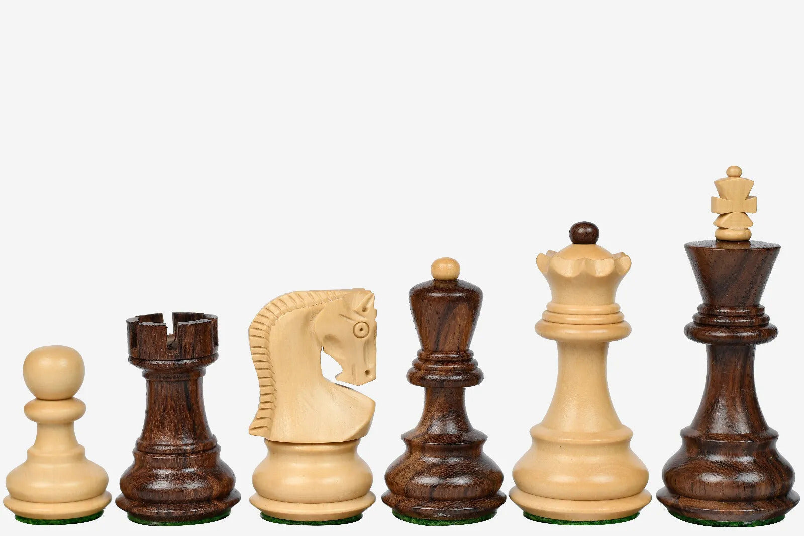 'Imperial' Chess Pieces Crafted <br>in Sheesham and Natural Boxwood